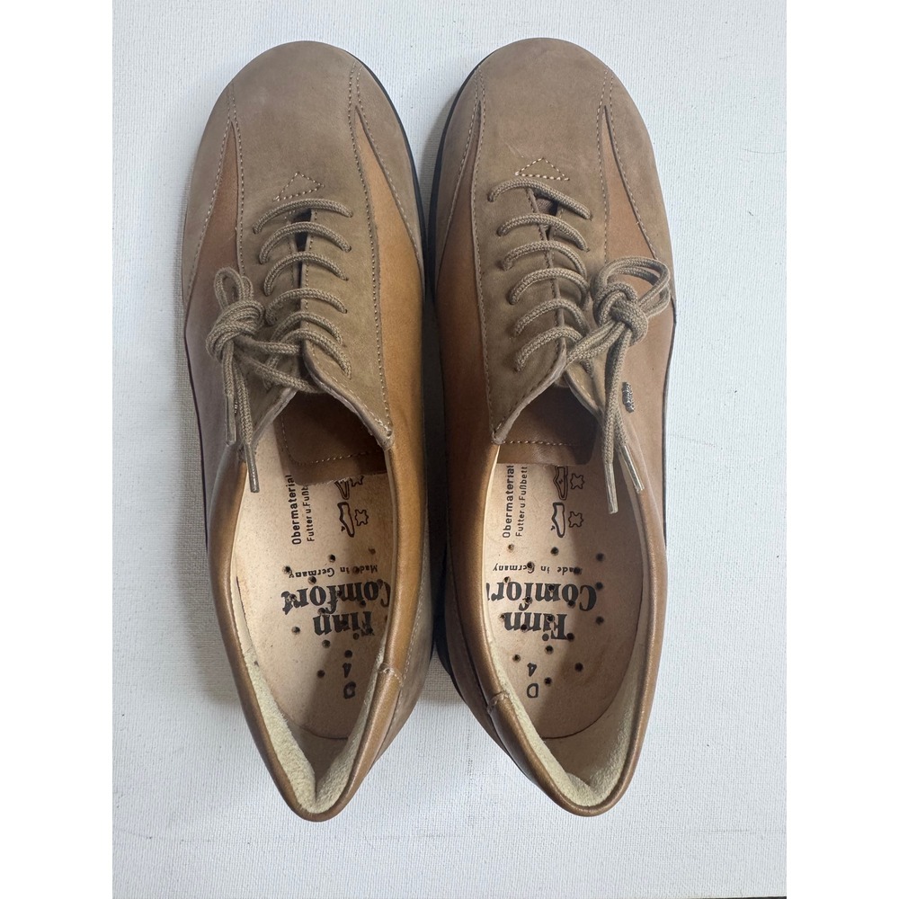 Finn Comfort 6059 Womens Leather Lace Up Oxford Tan Made in Germany UK 4 US 6.5